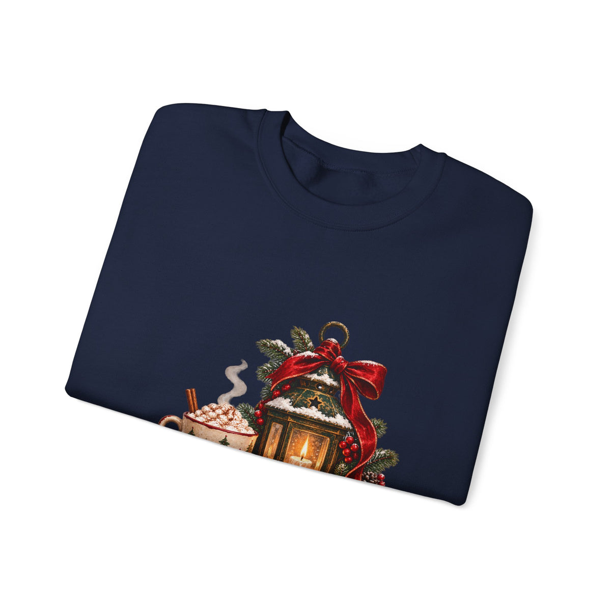 Cozy Holiday Lantern Christmas Sweatshirt — Vintage Winter Scene Crewneck