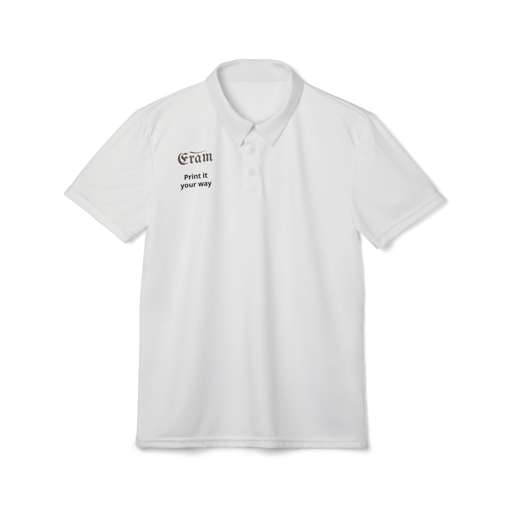 White Polo Shirt — Small 'G' Gothic Print