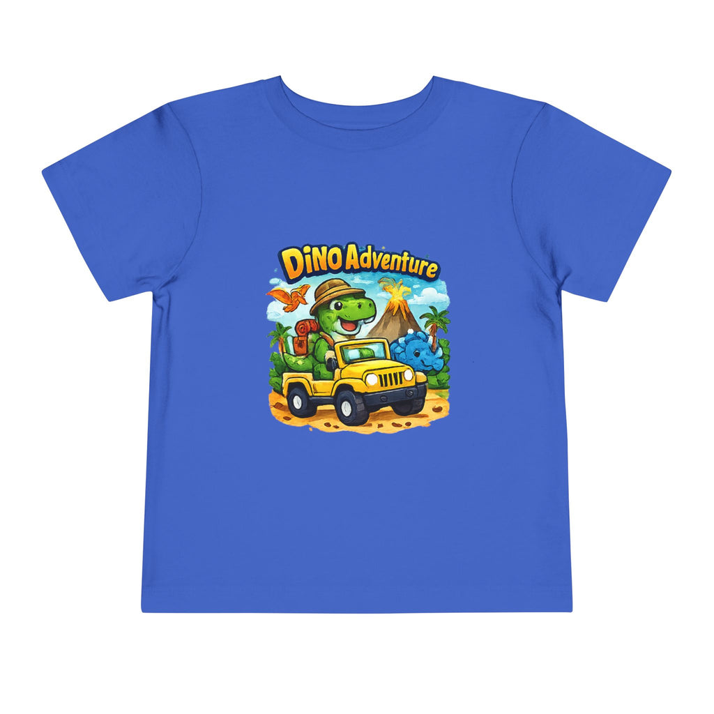 Dino Adventure Toddler Tee — Cute Dinosaur Jeep Graphic Shirt