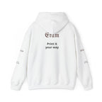Eram Gothic Logo Hoodie — "Print it your way" White Pullover