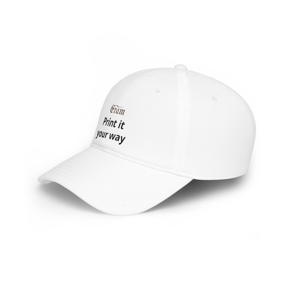 Low Profile Baseball Cap - Custom 'Print It Your Way' Embroidered Red Hat