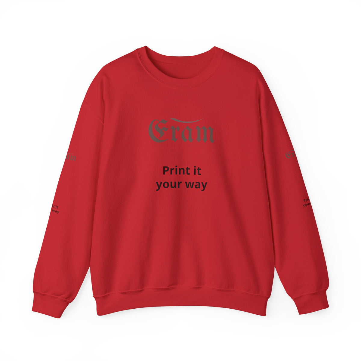 Crewneck Sweatshirt — 'Eram' Gothic Logo Print