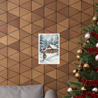 Winter Poster — Snowy Mailbox with Cardinal Matte Vertical Print