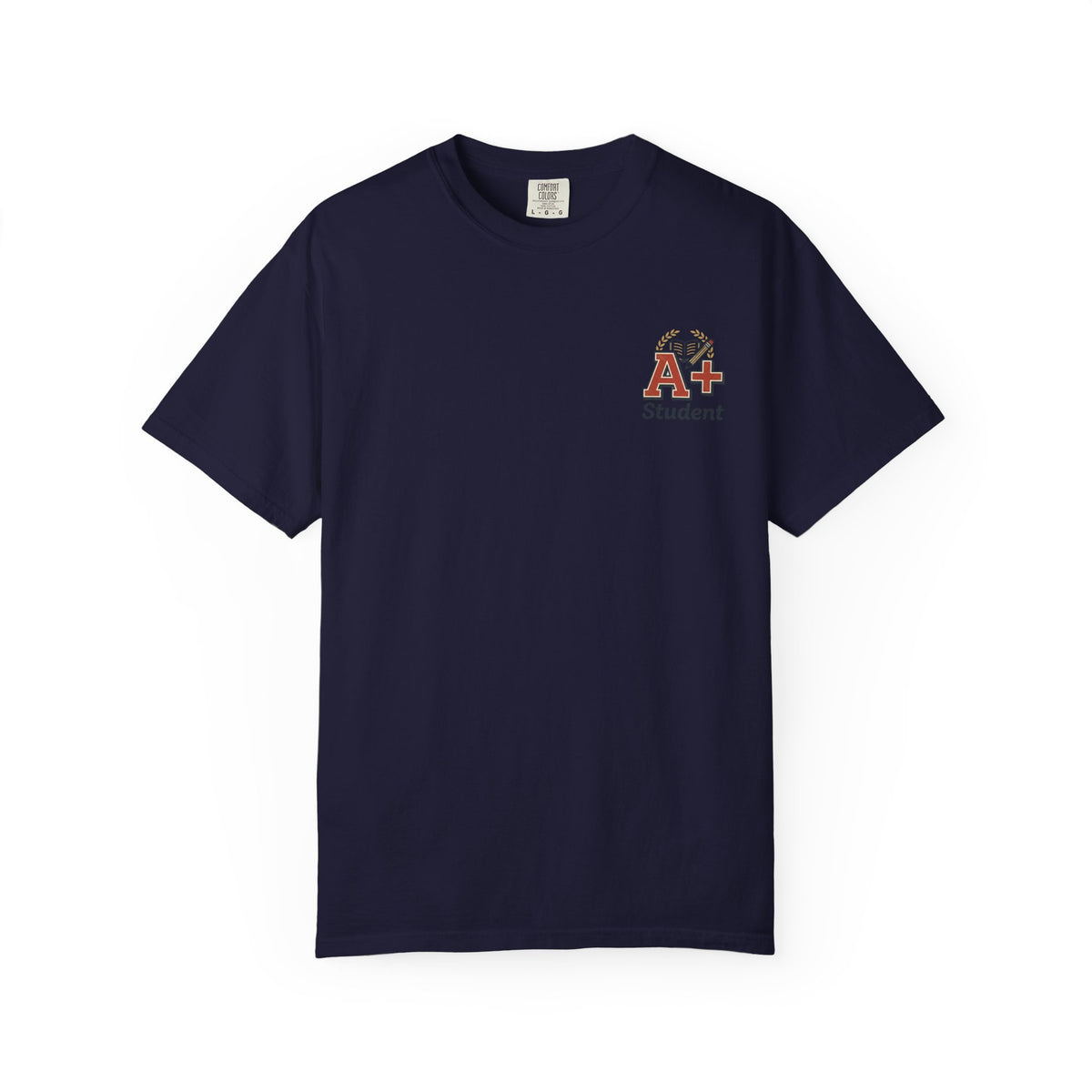 A+ Student T-Shirt — Small Chest Print Casual Tee