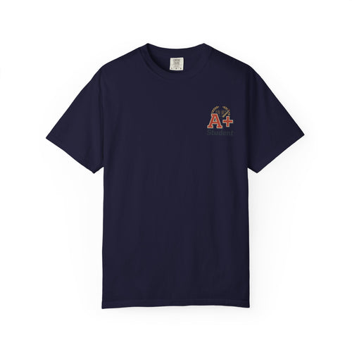 A+ Student T-Shirt — Small Chest Print Casual Tee