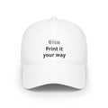 Low Profile Baseball Cap - Custom 'Print It Your Way' Embroidered Red Hat