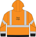 Hi Vis Bomber Jacket, Reflective Safety Jacket with Zip Front, for Construction and Road Crews, Sizes S-5XL