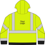 Hi Vis Bomber Jacket, Reflective Safety Jacket with Zip Front, for Construction and Road Crews, Sizes S-5XL