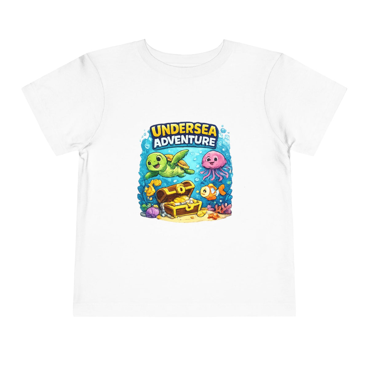 Undersea Adventure Toddler Tee — Cute Ocean Animals & Treasure Chest