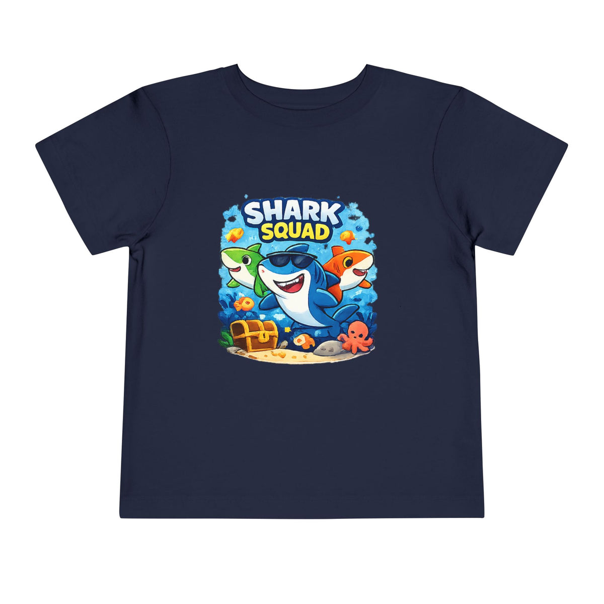 Toddler Shark Squad Tee — Cute Cartoon Underwater Tee for Kids