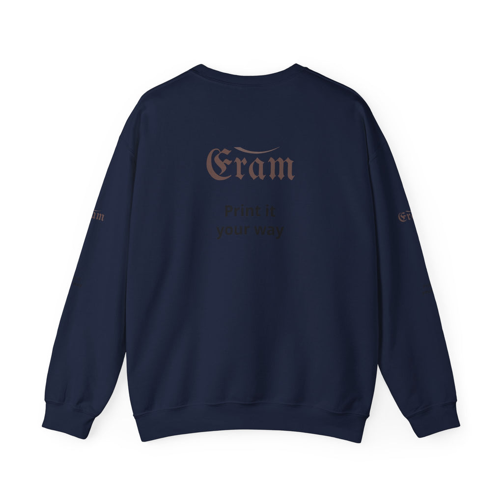 Crewneck Sweatshirt — 'Eram' Gothic Logo Print