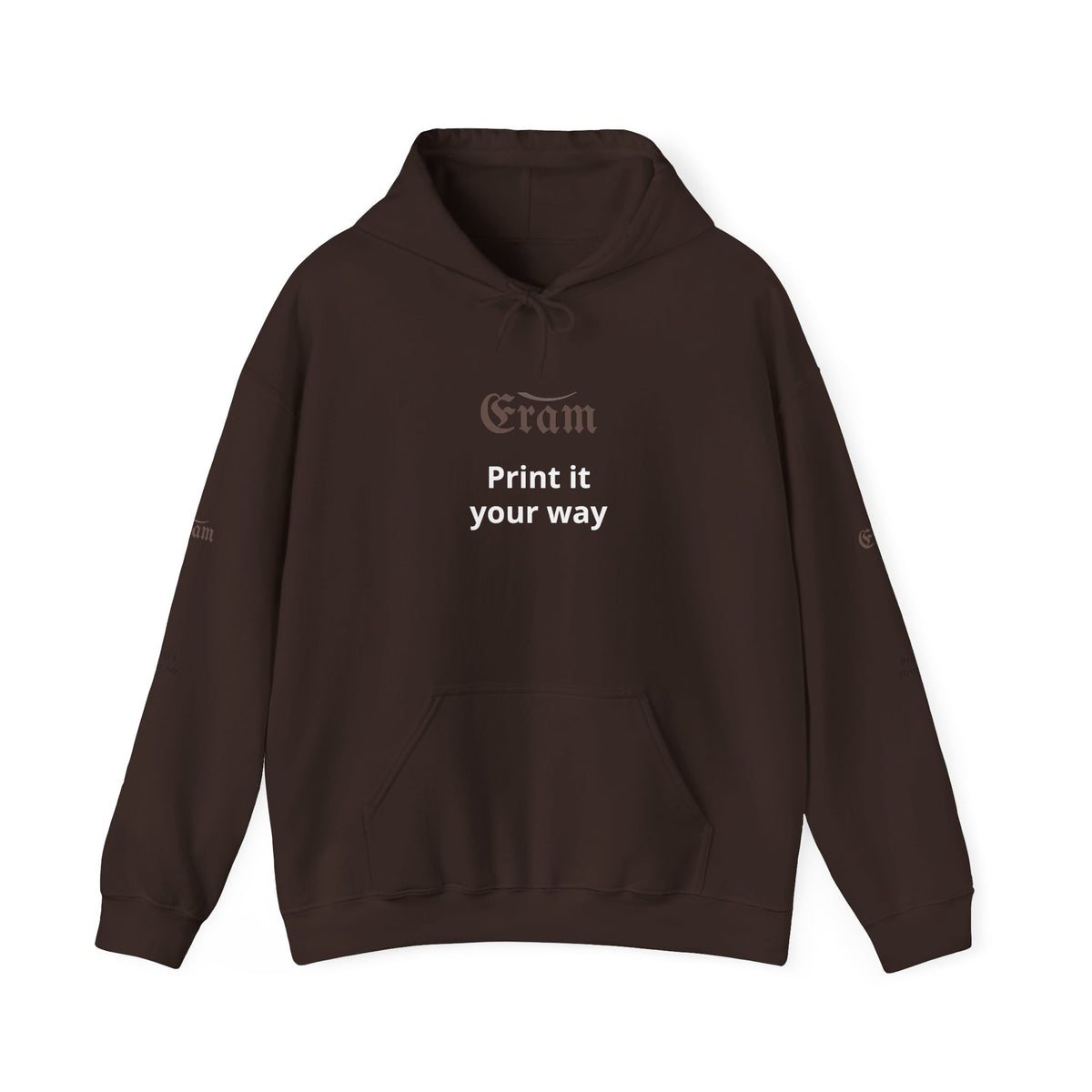 Eram Gothic Logo Hoodie — "Print it your way" White Pullover