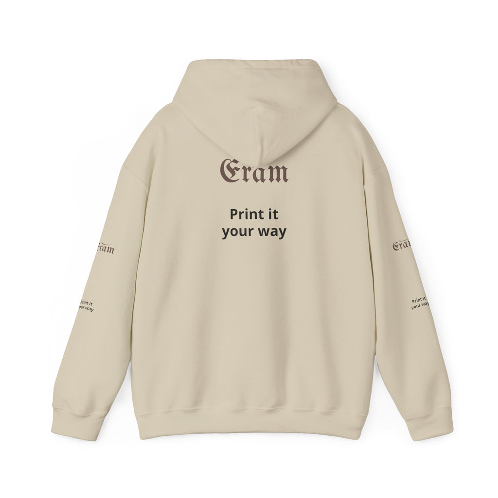 Eram Gothic Logo Hoodie — "Print it your way" White Pullover