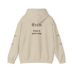 Eram Gothic Logo Hoodie — "Print it your way" White Pullover