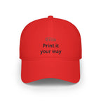 Low Profile Baseball Cap - Custom 'Print It Your Way' Embroidered Red Hat