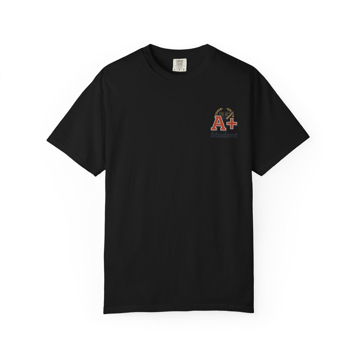 A+ Student T-Shirt — Small Chest Print Casual Tee