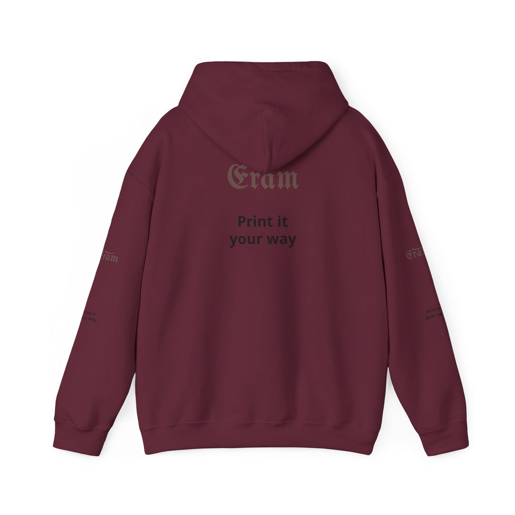 Eram Gothic Logo Hoodie — "Print it your way" White Pullover