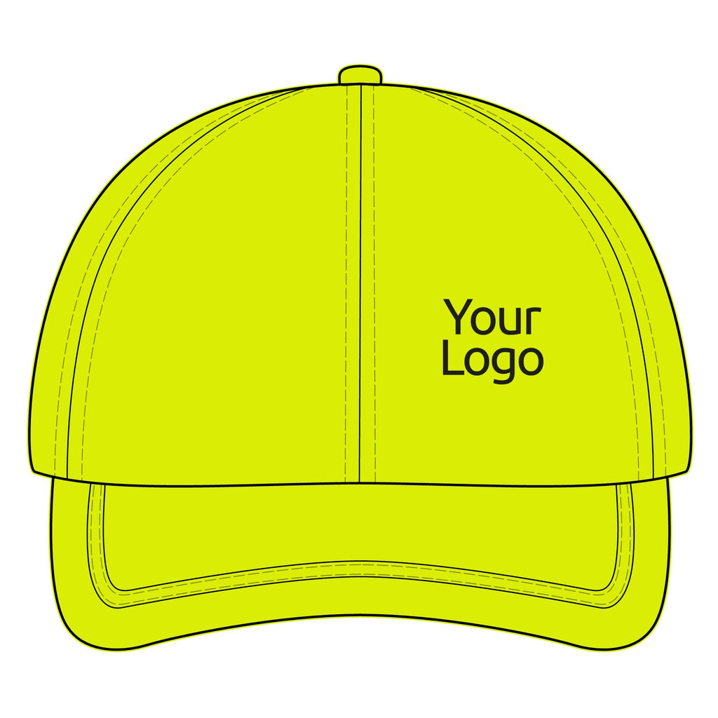 Custom Logo Hi Vis Cap, Reflective Work Hat for Teams and Crews, Adjustable