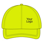 Custom Logo Hi Vis Cap, Reflective Work Hat for Teams and Crews, Adjustable