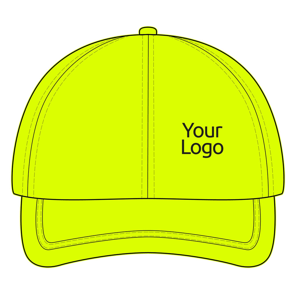 Custom Logo Hi Vis Cap, Reflective Work Hat for Teams and Crews, Adjustable