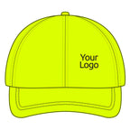 Custom Logo Hi Vis Cap, Reflective Work Hat for Teams and Crews, Adjustable