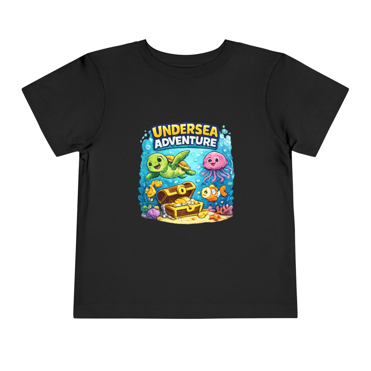Undersea Adventure Toddler Tee — Cute Ocean Animals & Treasure Chest