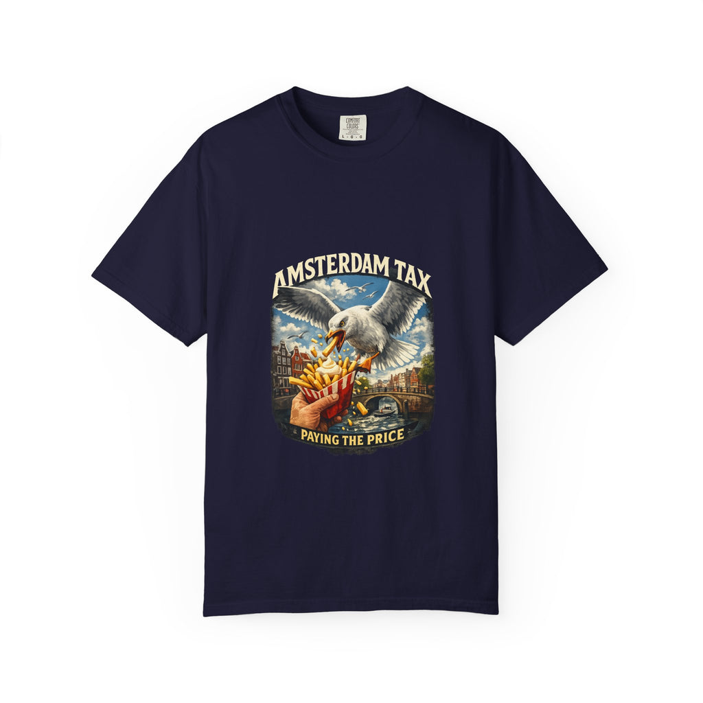 Amsterdam Tax Graphic T-Shirt — "Paying the Price" Vintage Dove Design