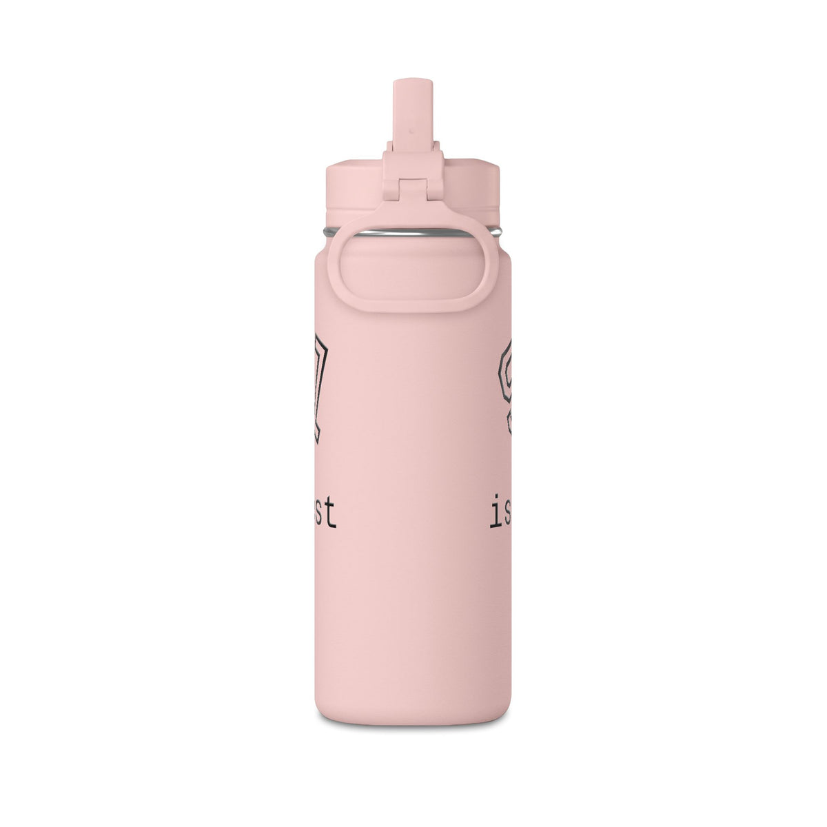 20oz Pink 'School is My Side Quest' Mini Water Bottle - Straw Top, Cute Student Hydration Bottle