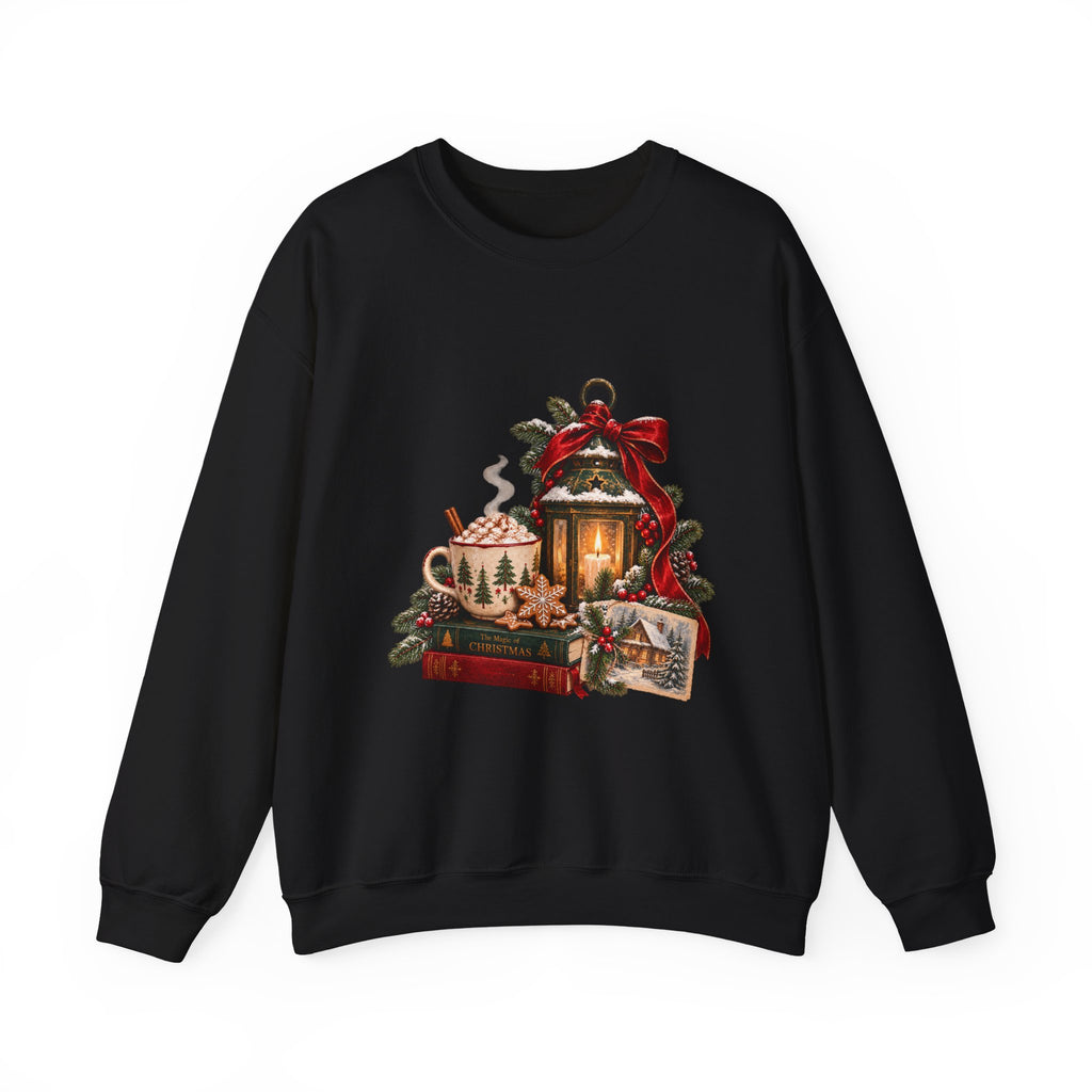 Cozy Holiday Lantern Christmas Sweatshirt — Vintage Winter Scene Crewneck