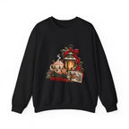 Cozy Holiday Lantern Christmas Sweatshirt — Vintage Winter Scene Crewneck
