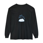Long Sleeve T-Shirt — "Soft Plans Club" Cute Cloud Graphic
