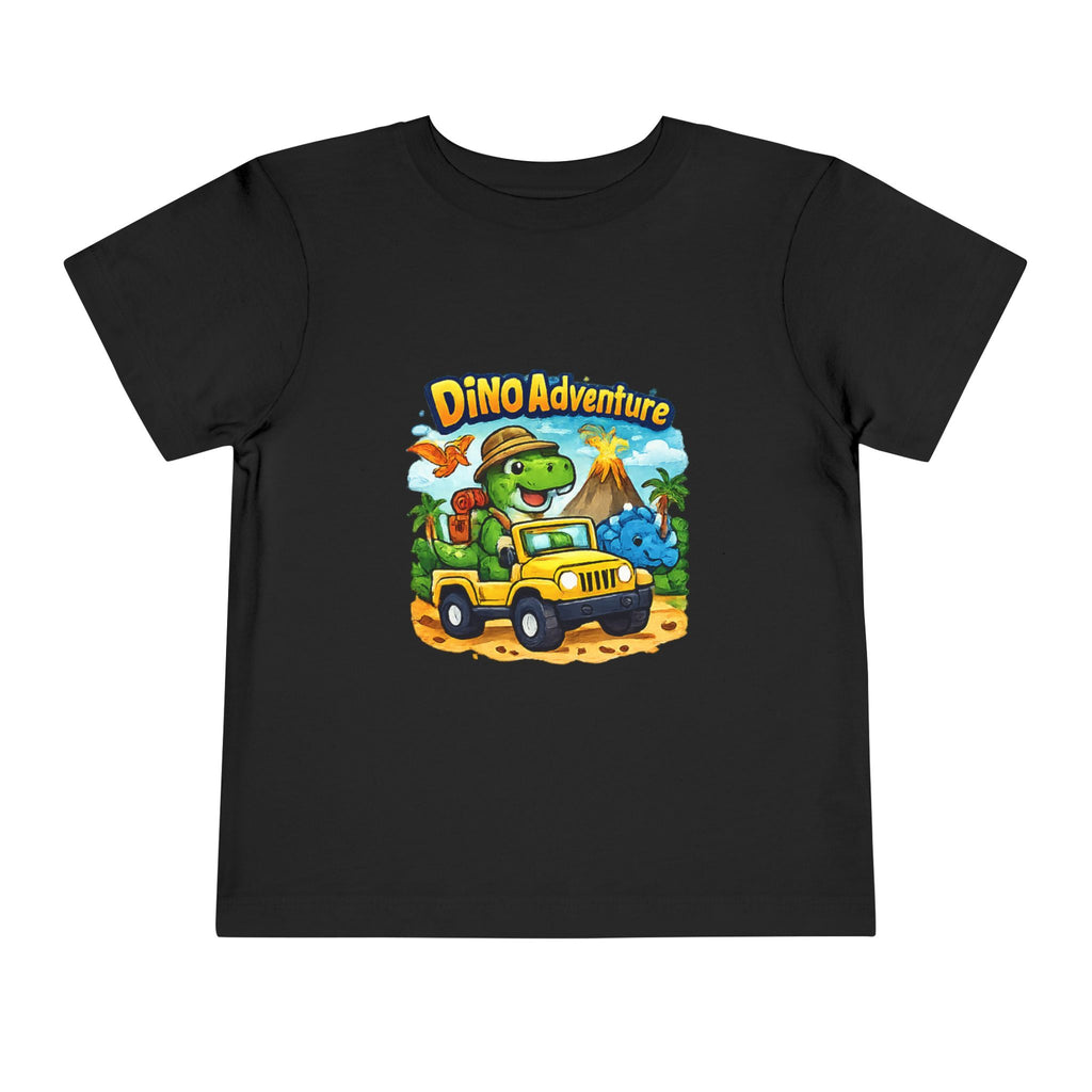 Dino Adventure Toddler Tee — Cute Dinosaur Jeep Graphic Shirt