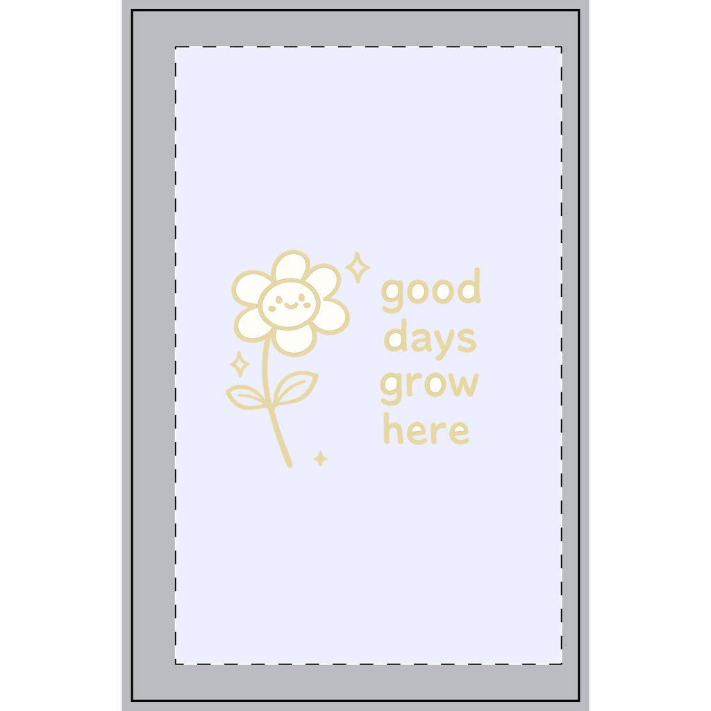 Dotted Spiral Notebook — "Good Days Grow Here" Cute Floral Journal
