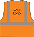 Custom Logo Hi Vis Safety Vest, Reflective ANSI Class 2, Printed with Your Company Logo for Teams and Crews, Sizes S-4XL