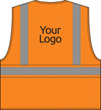 Custom Logo Hi Vis Safety Vest, Reflective ANSI Class 2, Printed with Your Company Logo for Teams and Crews, Sizes S-4XL