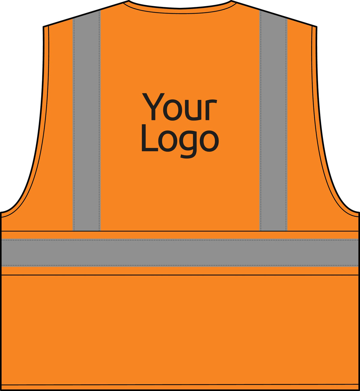 Custom Logo Hi Vis Safety Vest, Reflective ANSI Class 2, Printed with Your Company Logo for Teams and Crews, Sizes S-4XL