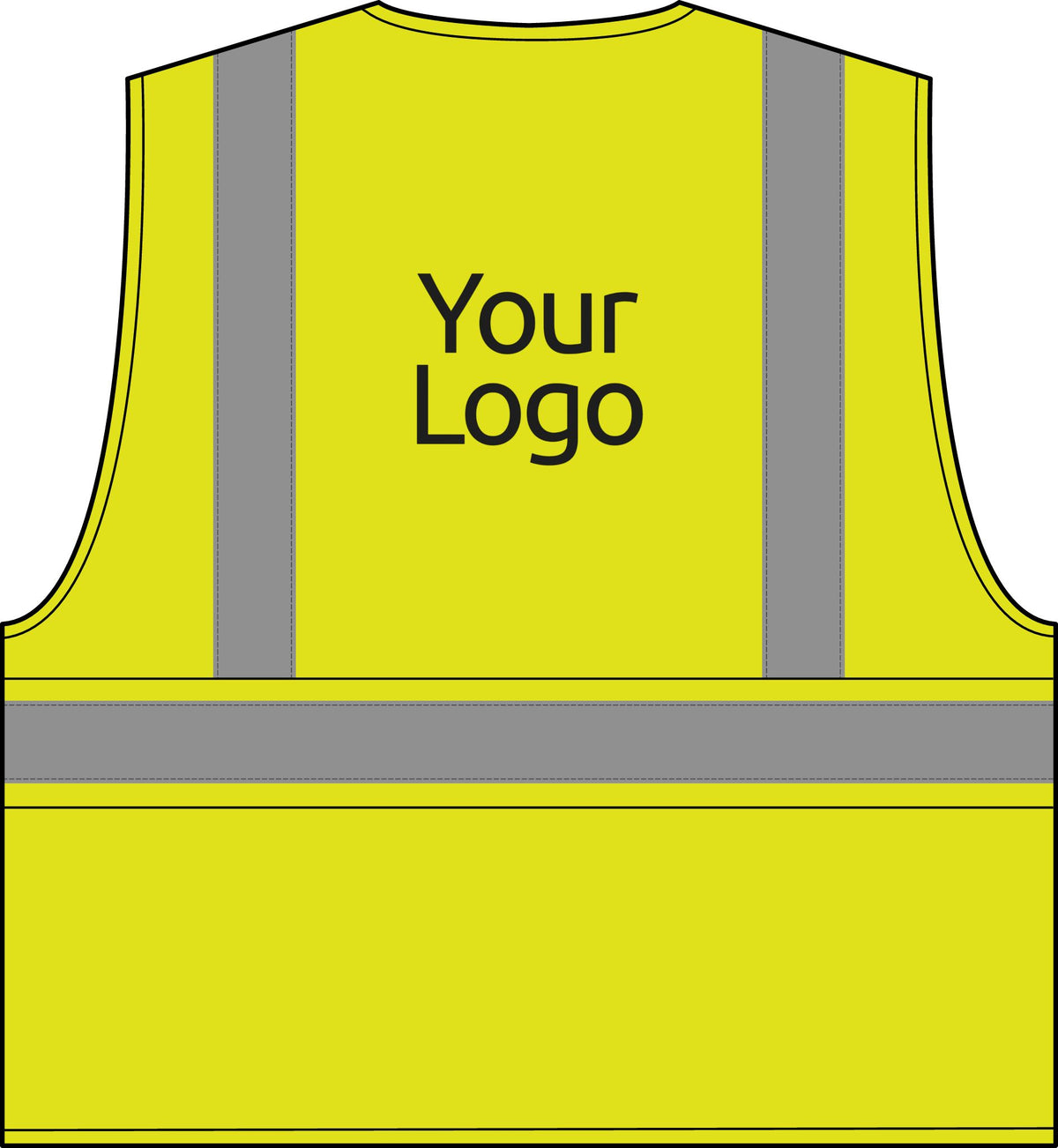 Custom Logo Hi Vis Safety Vest, Reflective ANSI Class 2, Printed with Your Company Logo for Teams and Crews, Sizes S-4XL