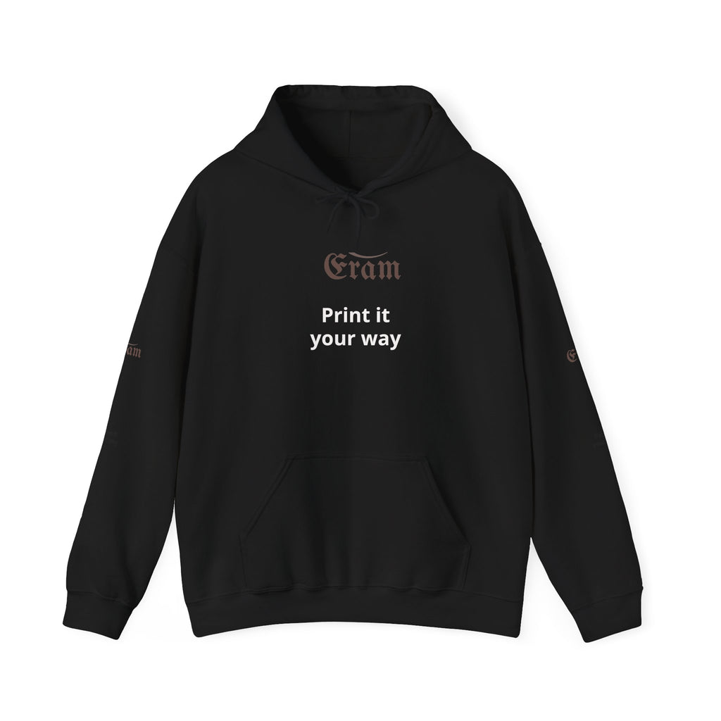 Eram Gothic Logo Hoodie — "Print it your way" White Pullover