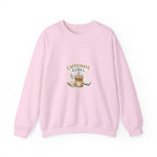 Caffeinate & Chill Crewneck Sweatshirt — Cozy Coffee Lover Pullover
