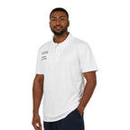 White Polo Shirt — Small 'G' Gothic Print