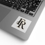 Monogram Square Sticker Rolls — Custom FR Logo Label Stickers (Sheet/ Roll)