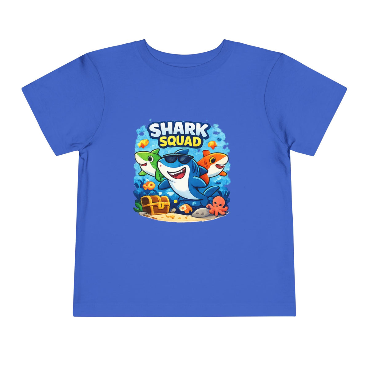 Toddler Shark Squad Tee — Cute Cartoon Underwater Tee for Kids