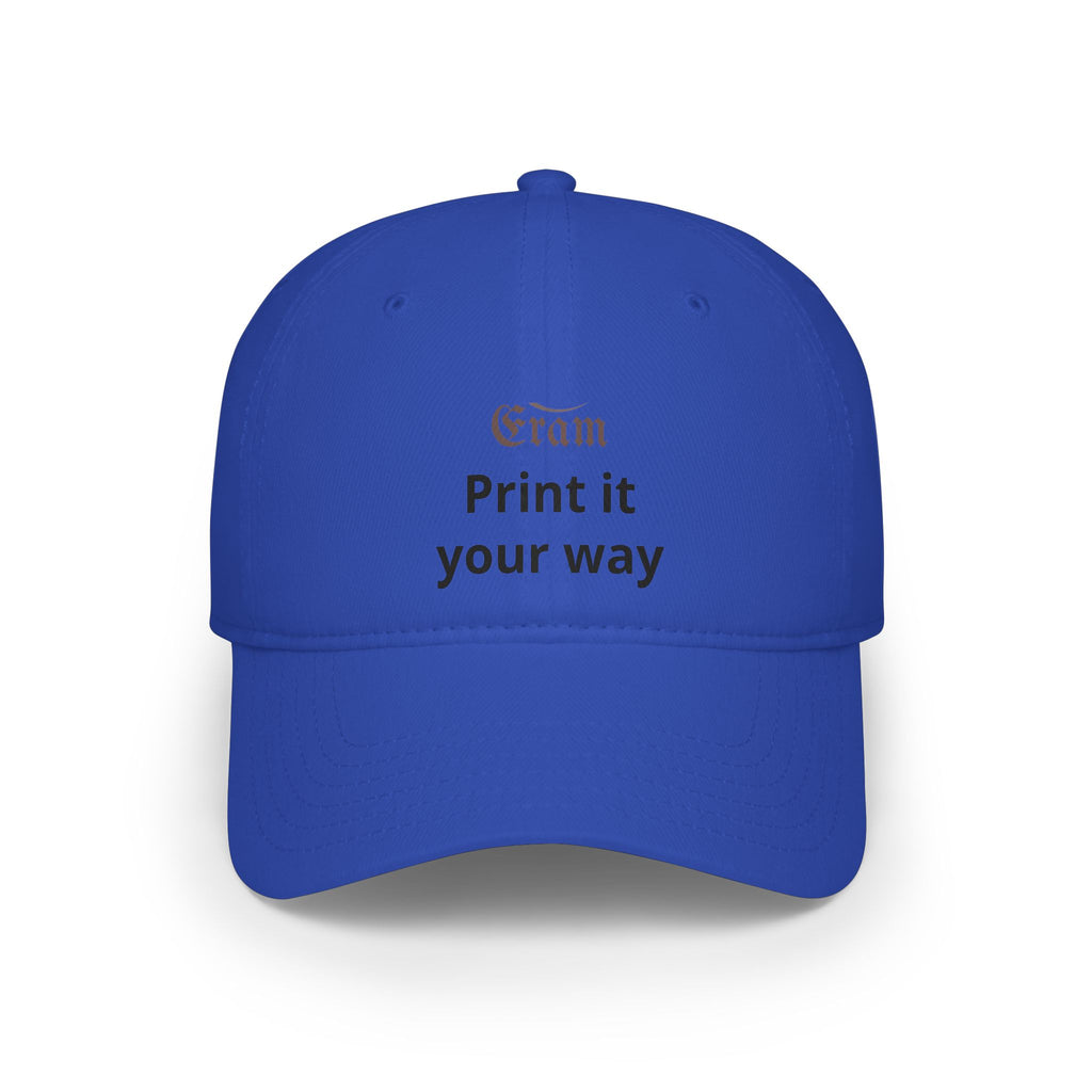 Low Profile Baseball Cap - Custom 'Print It Your Way' Embroidered Red Hat