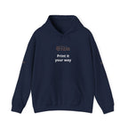 Eram Gothic Logo Hoodie — "Print it your way" White Pullover