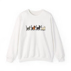 fall sweaters, Cats lover, halloween, trick & treat| minimalist cat lineup crewneck