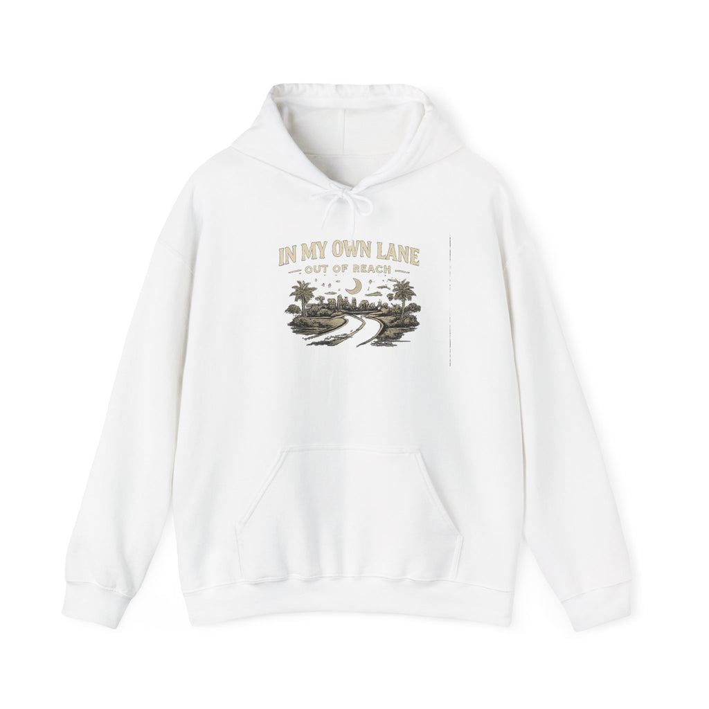 Hoodie - "On My Own Lane But My Mama Still Proud" Vintage Road Graphic Hoodie
