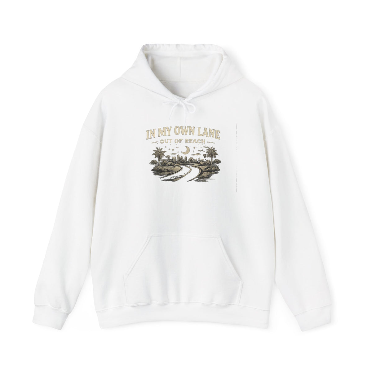 Hoodie - "On My Own Lane But My Mama Still Proud" Vintage Road Graphic Hoodie