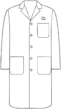 Custom Lab Coat with Logo or Name, White Coat for Clinics, Labs and Schools, XS-3XL