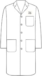 Custom Lab Coat with Logo or Name, White Coat for Clinics, Labs and Schools, XS-3XL