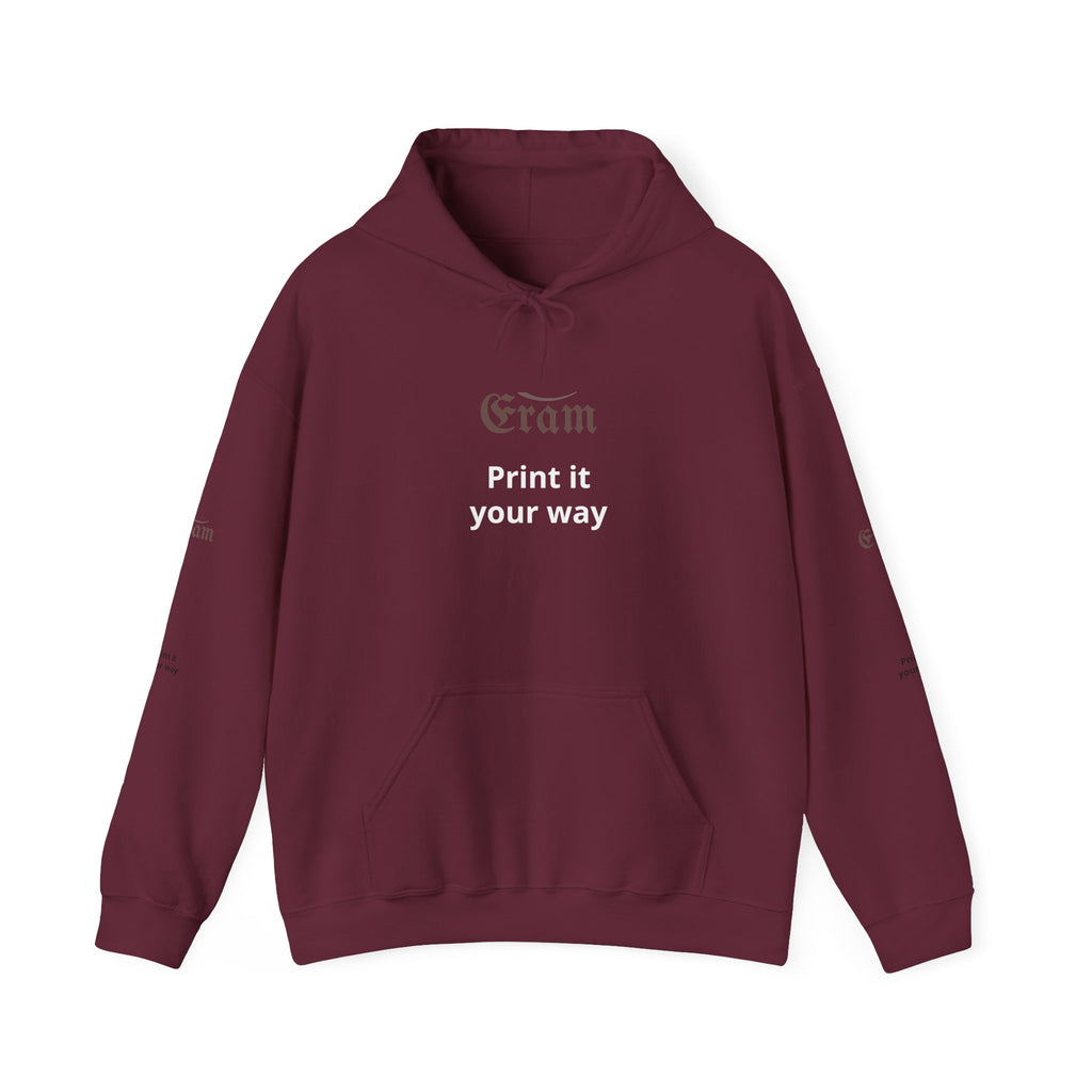 Eram Gothic Logo Hoodie — "Print it your way" White Pullover
